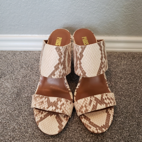 Paris Texas faded python wedge mule womens shoes size 40 - Picture 3 of 16